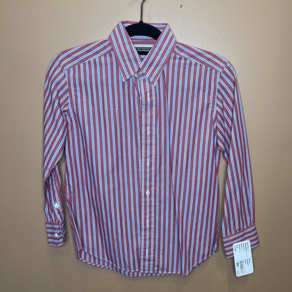 SHIRT BECKER BROTHERS RED WITH BLUE STRIPES