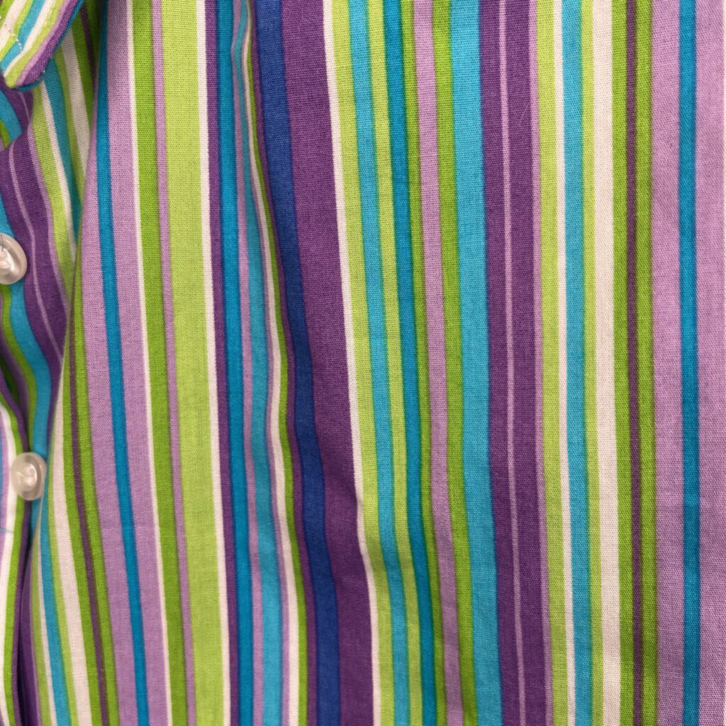 SHIRT CUSTOM PURPLE/TEAL STRIPES