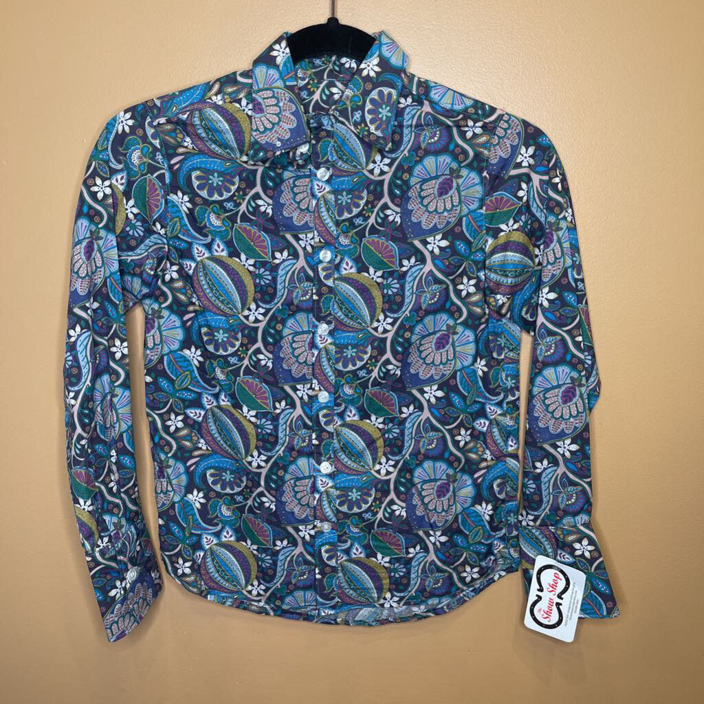 SHIRT CUSTOM NAVY/PURPLE PAISLEY