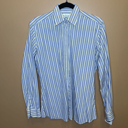 SHIRT CUSTOM CLOTHES CORP. BLUE, YELLOW STRIPE