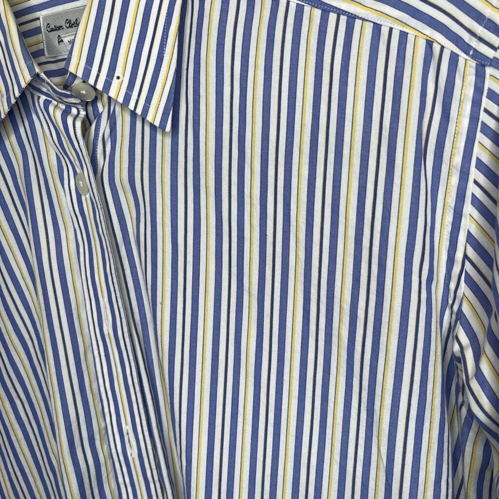 SHIRT CUSTOM CLOTHES CORP. BLUE, YELLOW STRIPE