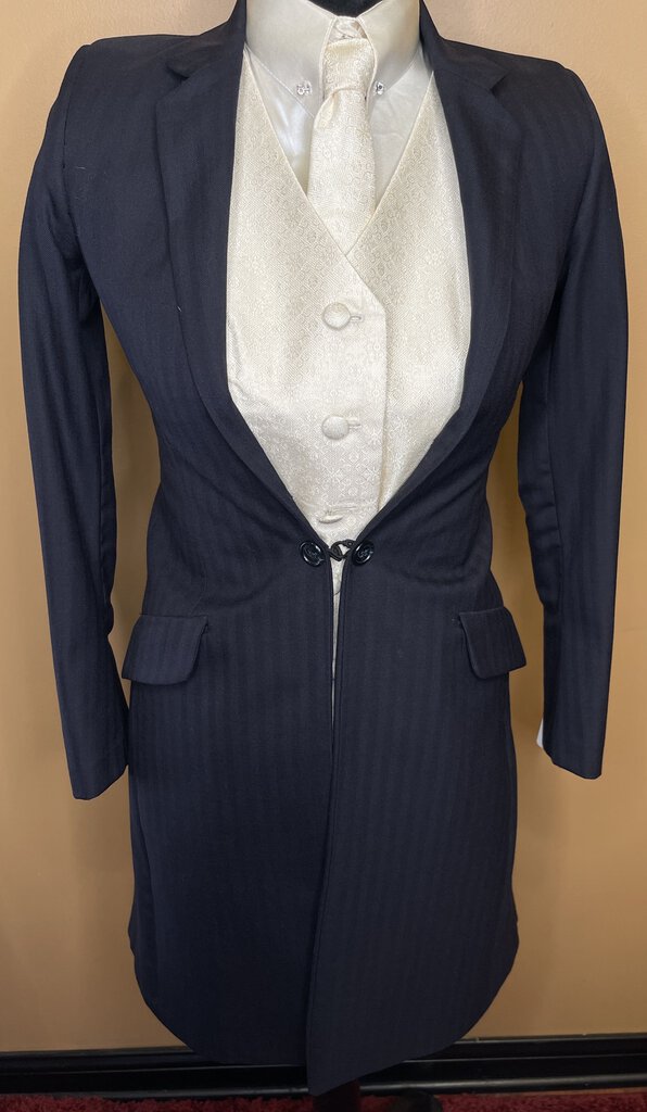 DAY SUIT NAVY HERRINGBONE 2 PAIR JODS NO SUEDE