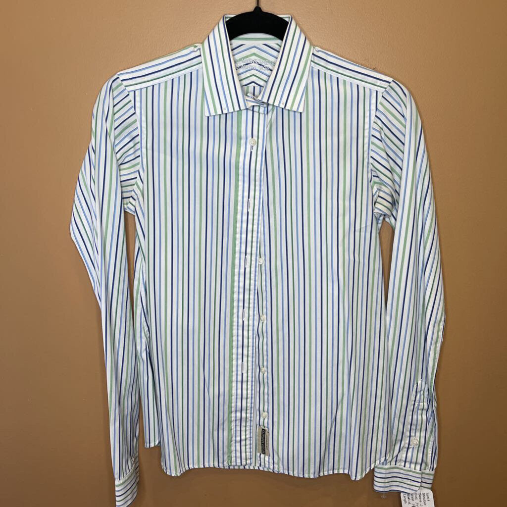 SHIRT BLUE/GREEN STRIPE