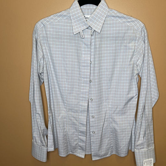 SHIRT BLUE/BROWN PLAID MARSHA DEARRIAGA