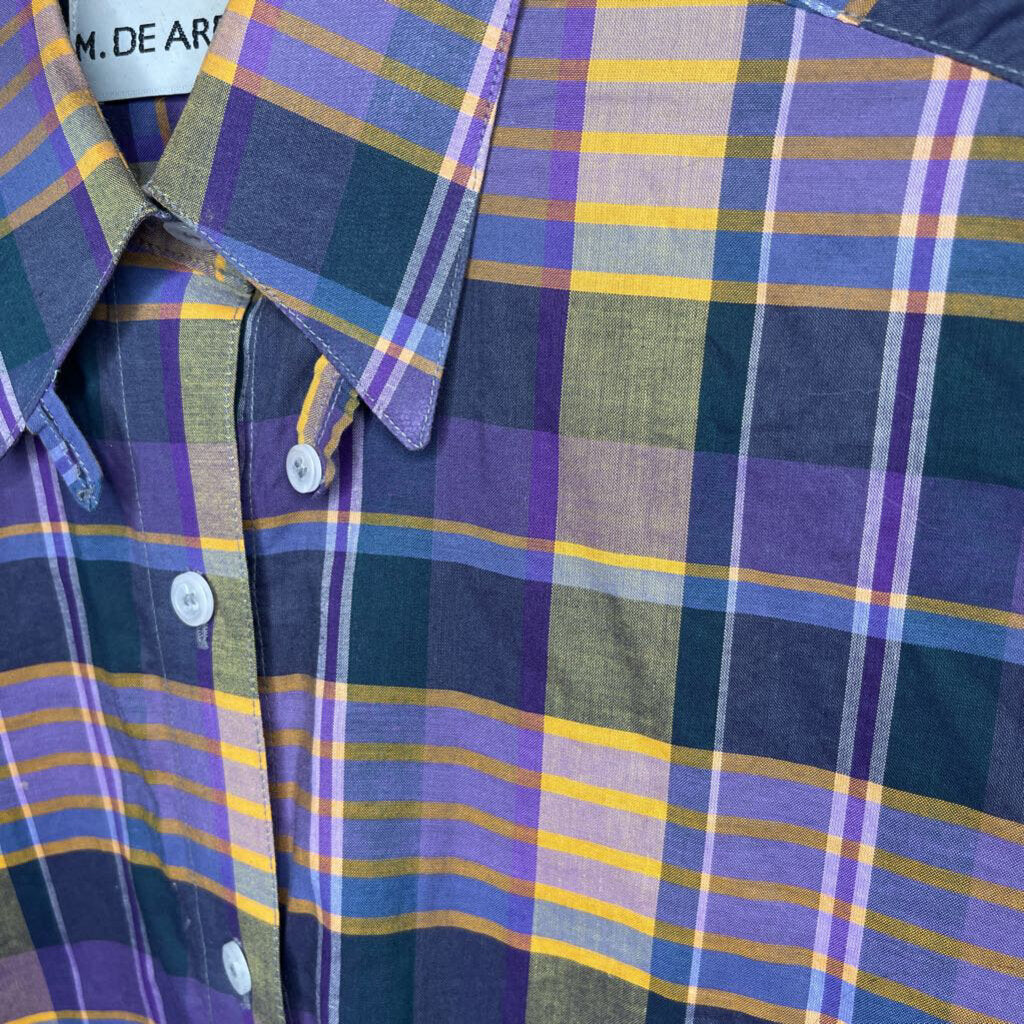 SHIRT PURPLE/GOLD PLAID MARSHA DEARRIAGA