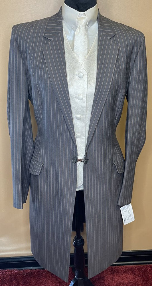 DAY SUIT FRIERSON BROWN PINSTRIPE